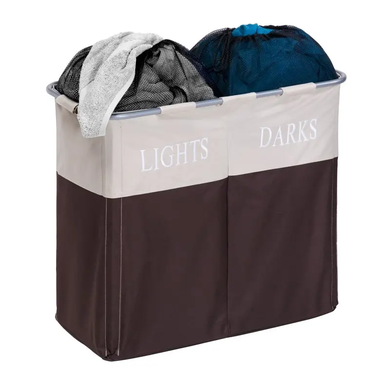

Double Frame Hamper-light/dark Household Laundry Hamper Sundries Organizer
