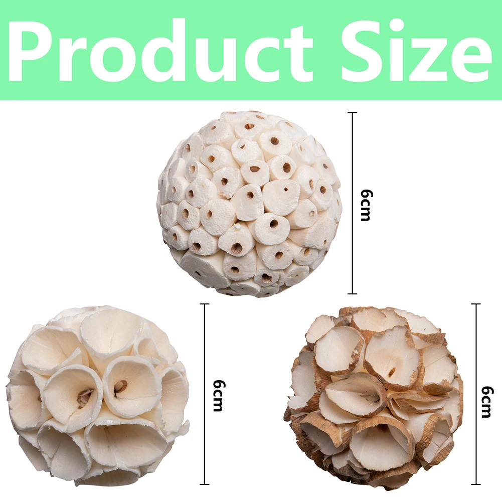 6 шт. натуральные игрушки для птиц