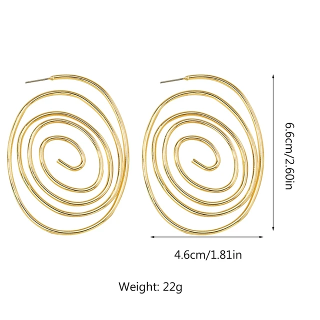 14K Two-tone Gold Spiral Leverback Earrings - (B39-586) - Roy Rose Jewelry