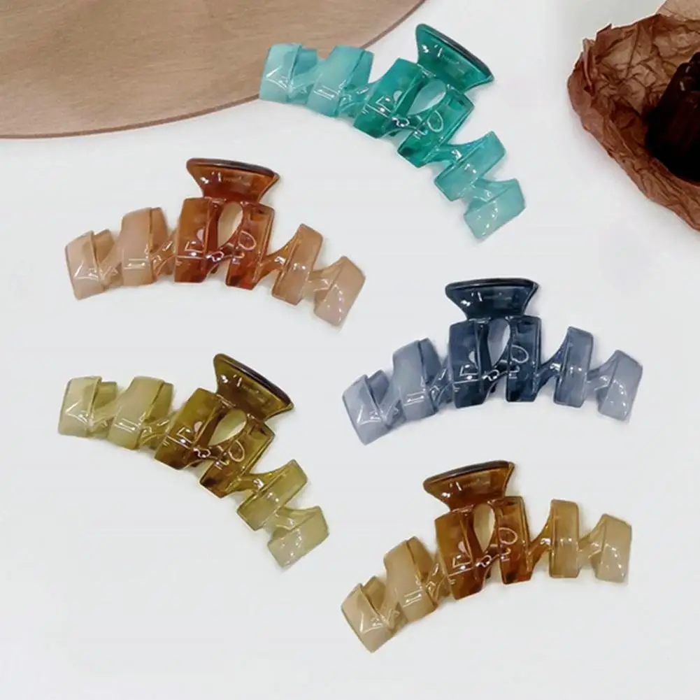 

Женские заколки для волос S9N0, корейские модные элегантные заколки для волос с волнистыми крапанами в стиле ретро, 2022