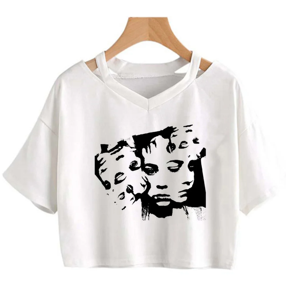 

Топ женский с принтом глаз, уличная одежда в готическом стиле, укороченный топ с милым сказочным графическим принтом, в Корейском стиле