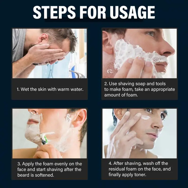 

50g Men's Shaving Soap Shaving Beard Men's Facial Care Foam Rich Smooth And Gentle Shaving Cream Skin Moisturizing Foam