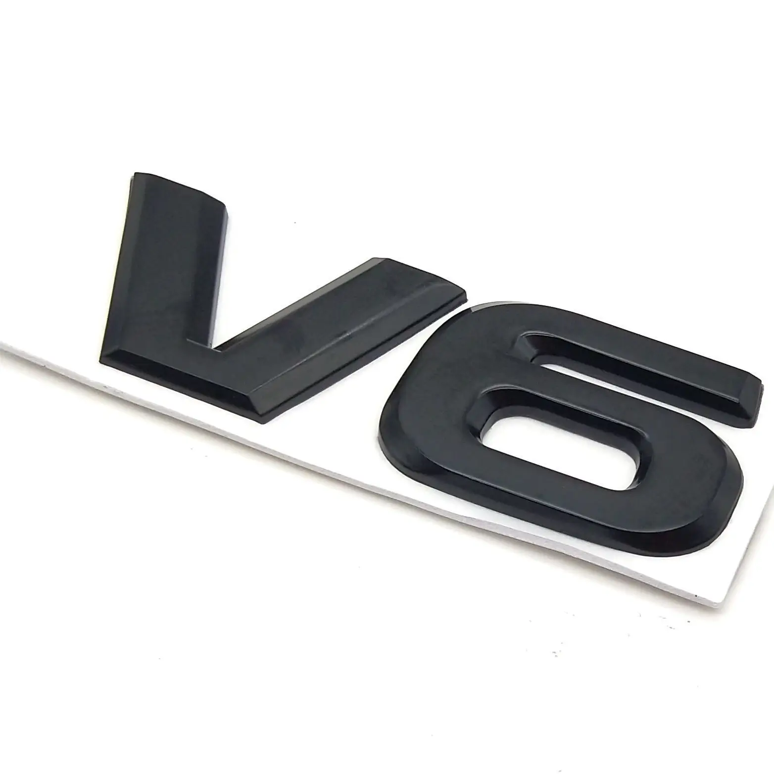 Металлическая Эмблема с логотипом двигателя V6 для стайлинга автомобиля