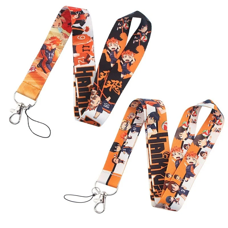

1 шт. мультфильм Японское Аниме Haikyuu! Брелки Lanyards для волейбола и мальчиков, ремешки на шею, подвесные брелоки, игрушки