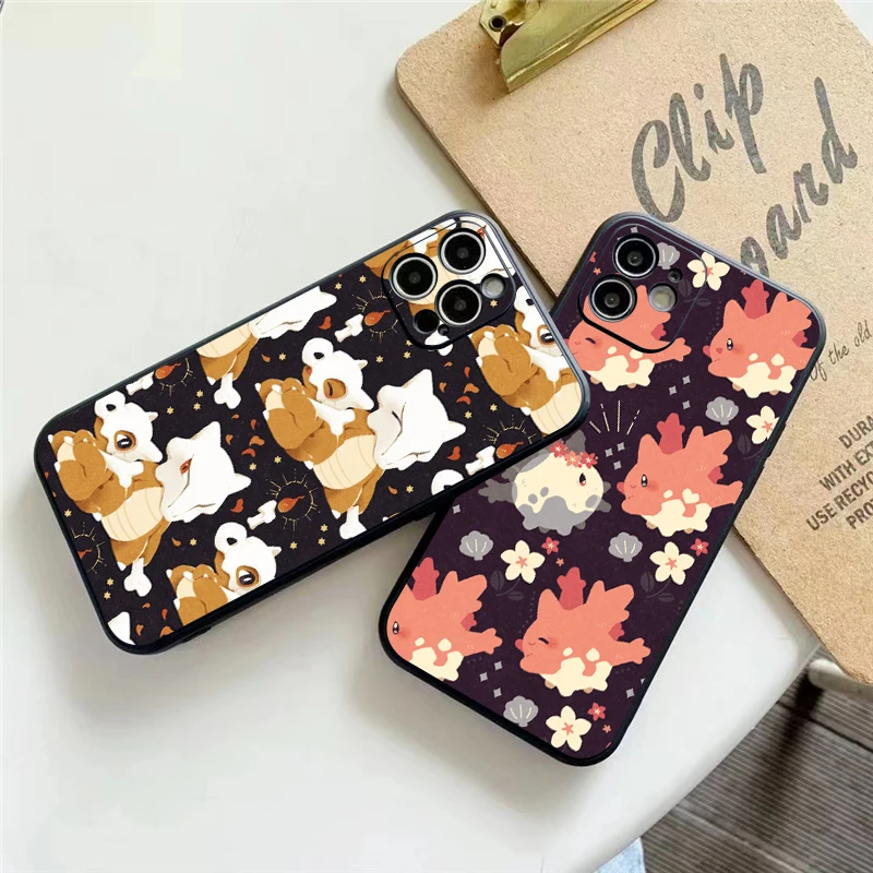 

Pikachu Squirtle Pokemon Phone Case For Funda iPhone 11 13 Pro Max 12 Mini X XR XS 6 6s 7 8 Plus Silicone Cover Soft Etui Coque