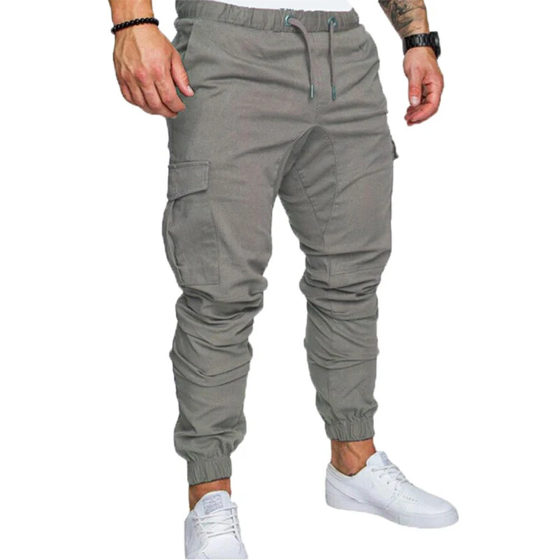 

New Men's Clothing for 2022 Men's Clothing Solid Multi-pocket Cargo Pants Tight Track Pants