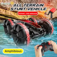 newest high tech remote control car amphibious 2 4g stunt rc car double sided tumbling driving childrens electric toys for boys