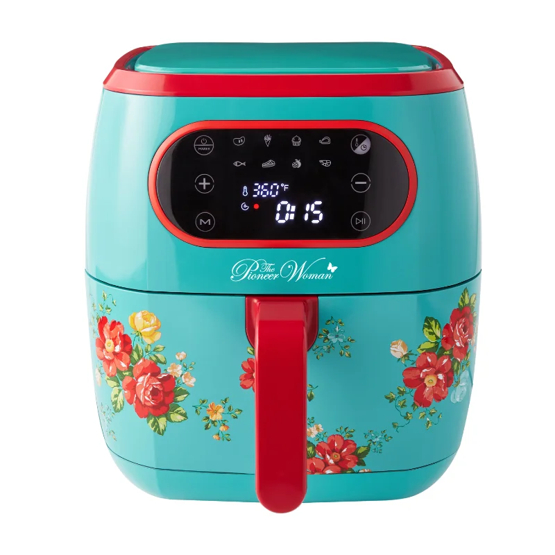 

The Pioneer Woman Vintage Floral 6.3 Quart Air Fryer with LED Screen, 13.46" air fryer air fryer fritöz