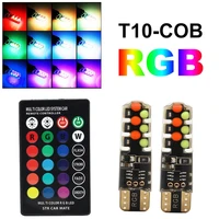 led t10 rgb car clearance light 12v rgbw cob led auto atmosphere lamp reading bulb with remote control