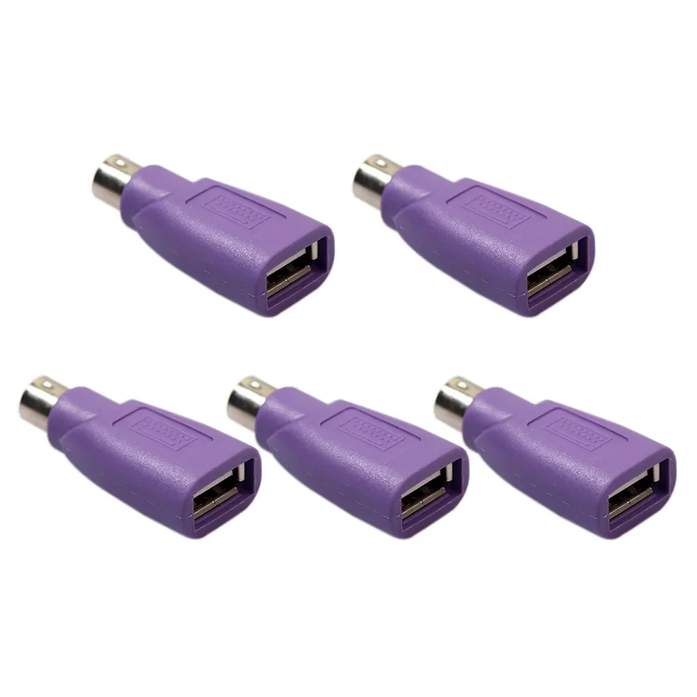 

5pcs PS2 Male to USB Female Adapter Adaptor Computer Mouse Keyboard Converter Computer Accessories