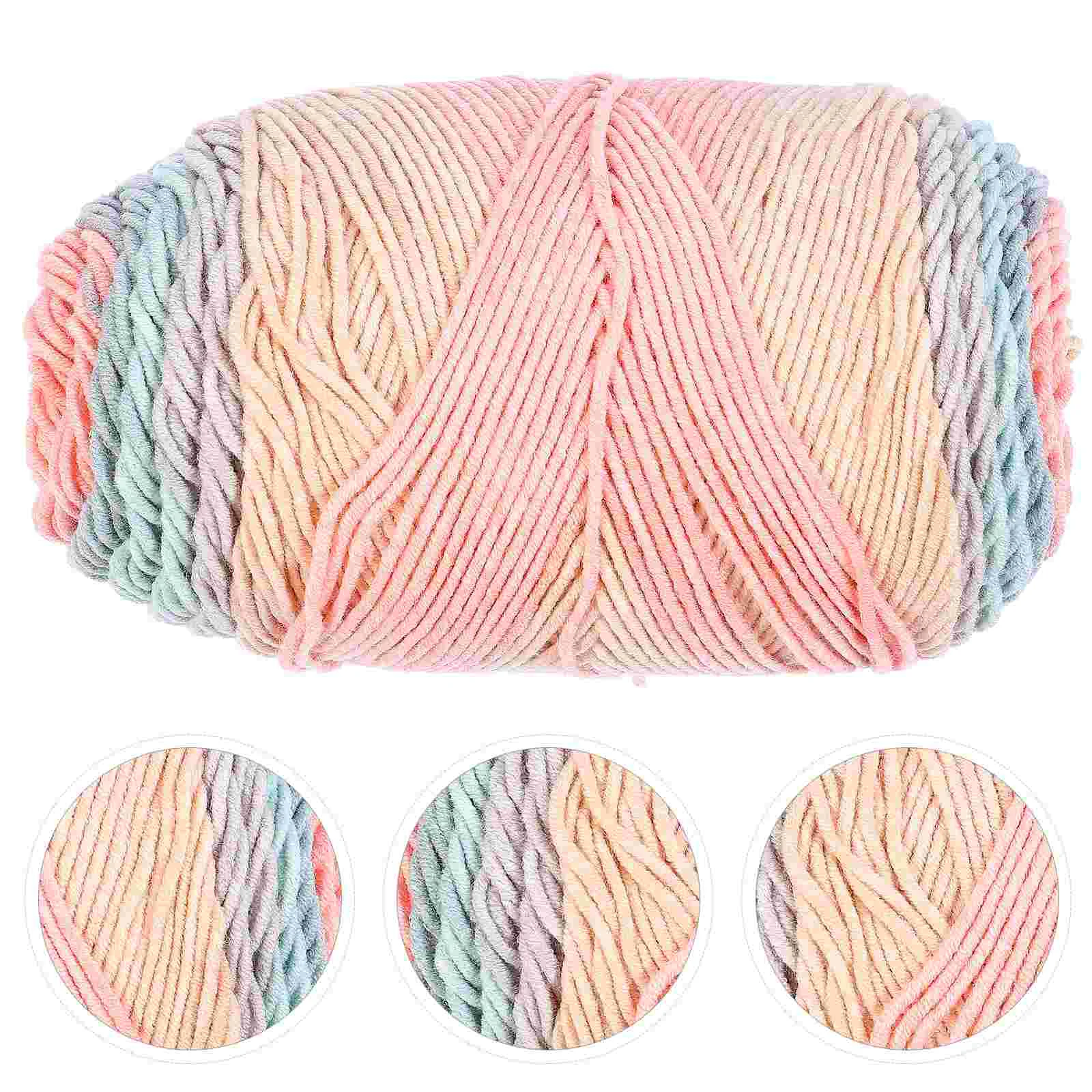 

Yarn Crochet Cotton Thread Knitting Acrylic Skeins Diy Hand Weaving Cord Colors Tassel Lace Woven Soft Large String Rope Line