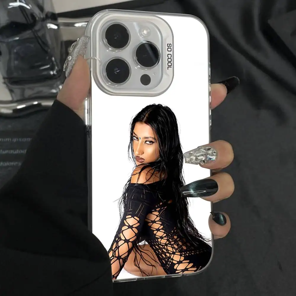 Фото Чехол для телефона Lara Raj Katseye для iPhone 16,15,14,13,12,11,Pro,Max,Plus,Mini,XS,SE Anti Fall Grey White Matte Hard Bumper №2