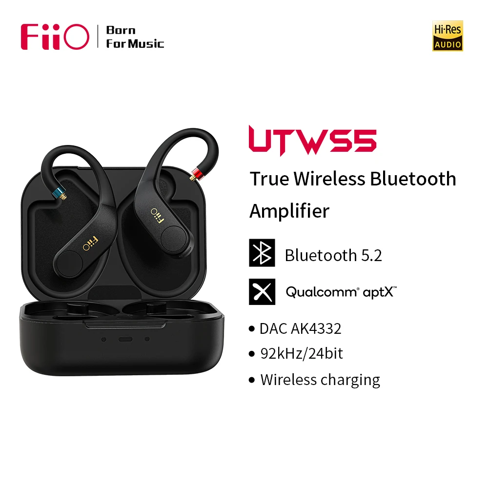 FiiO UTWS5 оригинальный беспроводной Bluetooth 5 2 усилитель aptX MMCX/0 78 мм разъем с 30-часовым