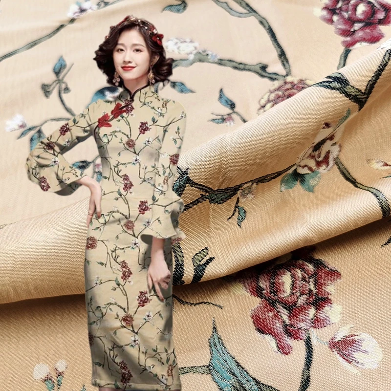 

Jacquard Brocade Yarn Dyed Fabric Brand Fashionable Design Windbreaker for Dress Autumn Winter Cloth Diy Sewing by the Meter
