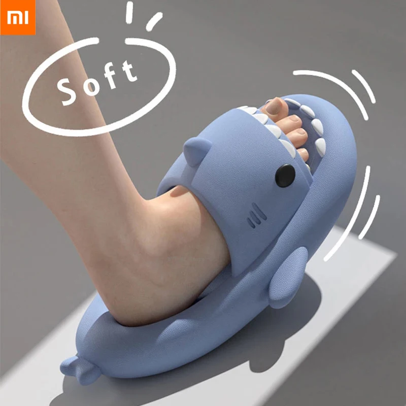 

Сандалии Xiaomi женские/мужские пляжные, красивые модернизированные шлепанцы с акулами, для улицы и дома, для ванной, толстая подошва 4 см, весн...