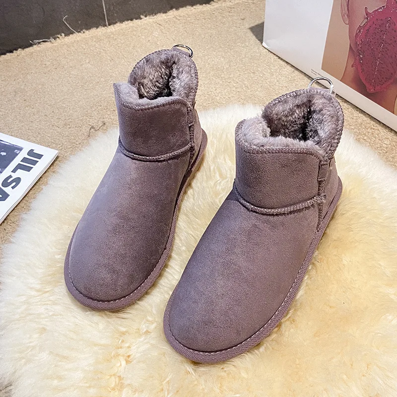 

Women's Snow Boots New Fashion Women's Boots Fur One Naked Boots Non-slip Waterproof Plus Fleece Thickened Warm Platform Boots