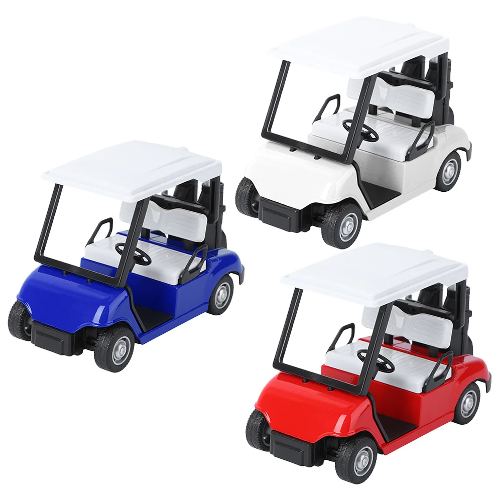 

3Pcs Pull-Back Golfing Cart Model Children Alloy Car Inertial Plaything