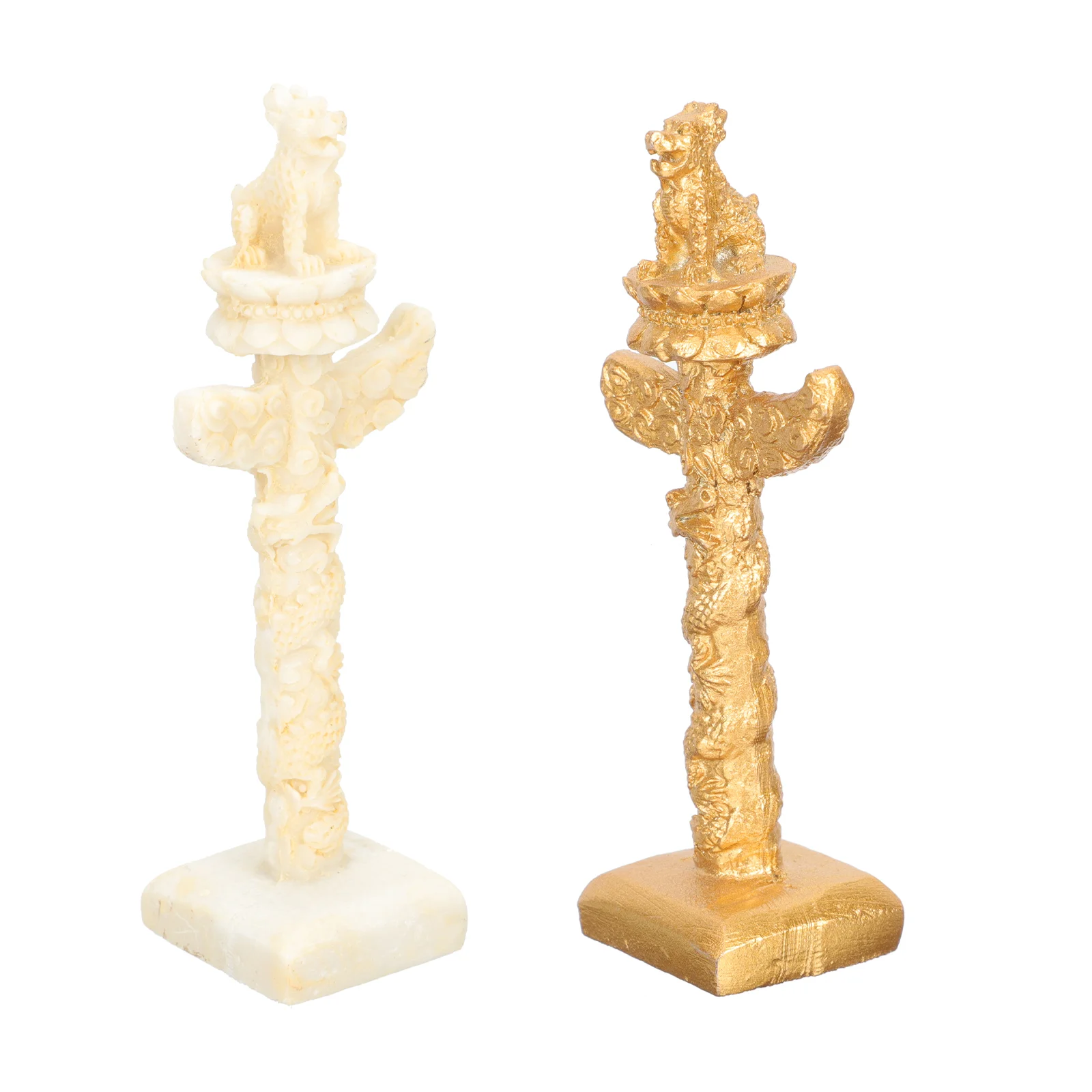 

4pcs Mini Marble Pillar Decorative Marble Pillar Outdoor Scene Layout Props
