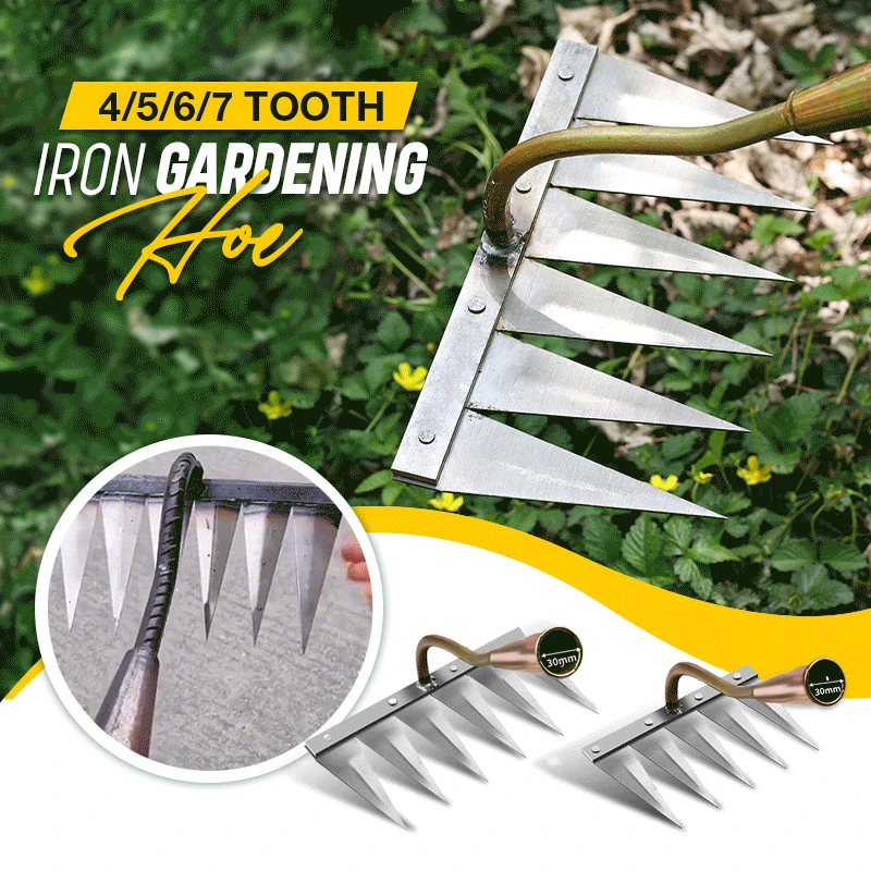 

Gardening Hoe Iron Weeding Rake Agricultural Tools Grasping Raking Loosening Soil Artifact Harrow Agricultural Tool Dropshipping