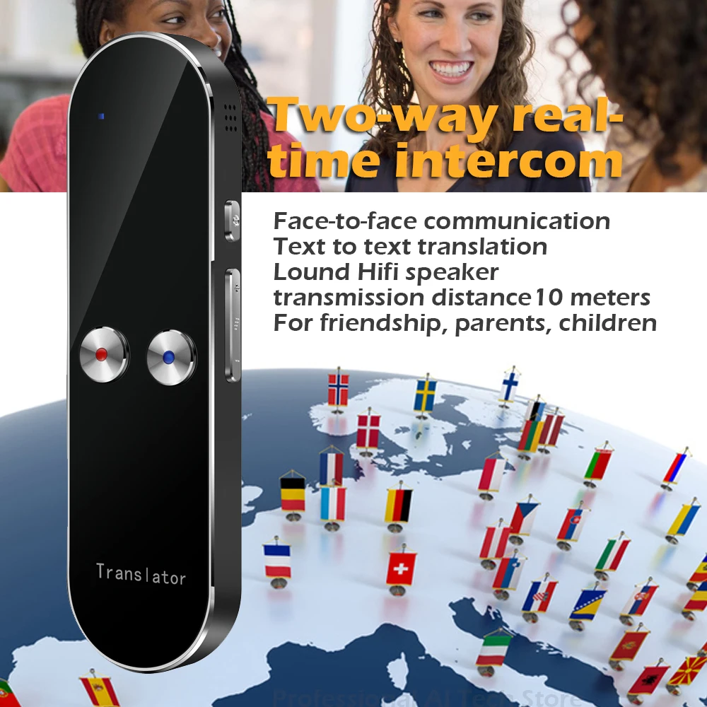 

New T8 K8 Smart Voice Speech Translator Two-Way Real Time 40 Multi-Language Translation for Learning Travelling Business Meet