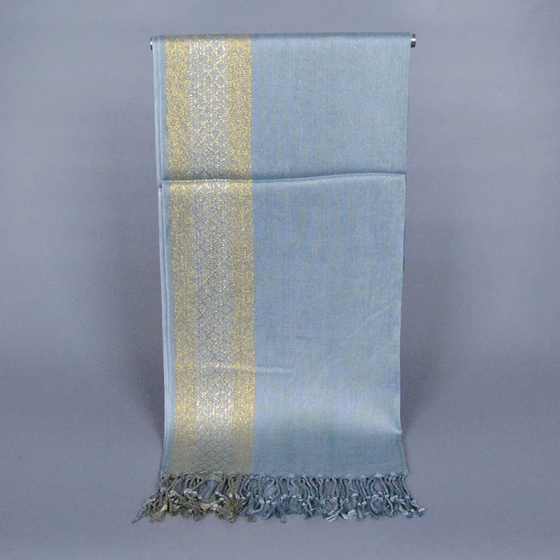 2024 модная шаль с кисточками и золотой нитью блестящий шарф-хиджаб вечерние