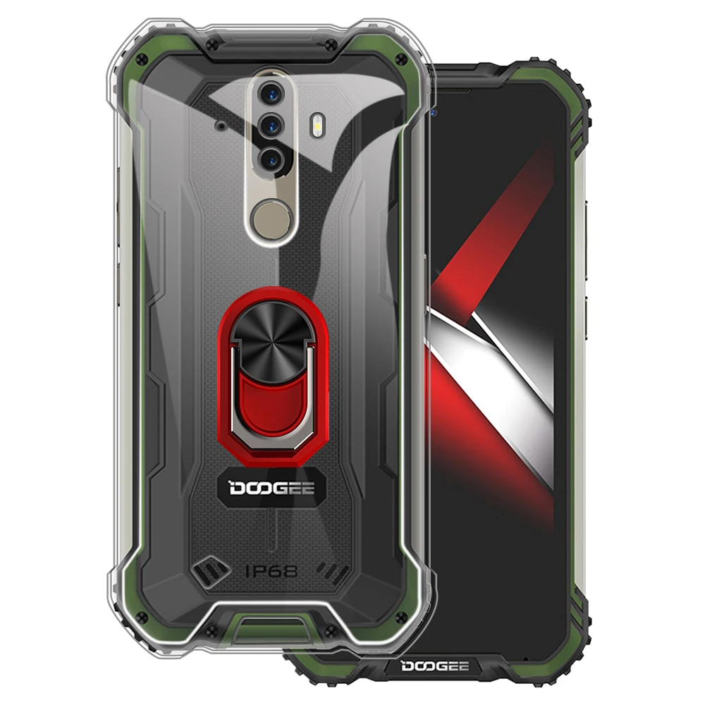 Роскошный ударопрочный кольцевой Держатель Для Doogee S58 Pro Чехол Мягкий