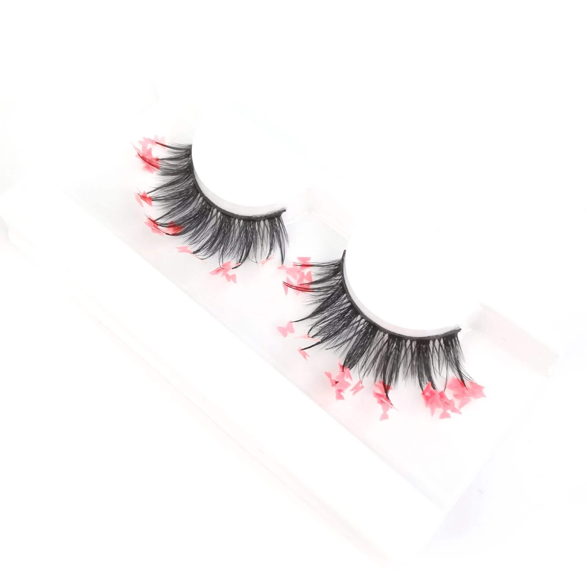 

Ресницы Накладные из меха норки, розовые, белые, синие, красные бабочки, смешанные цвета, 3D натуральные длинные пушистые сценические Искусст...