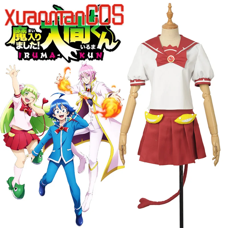 

Anime Welcome to Demon School, Iruma-kun Valac Clara Women's Preppy JK Uniform suits Pleated Skirt Cosplay Costume Custom