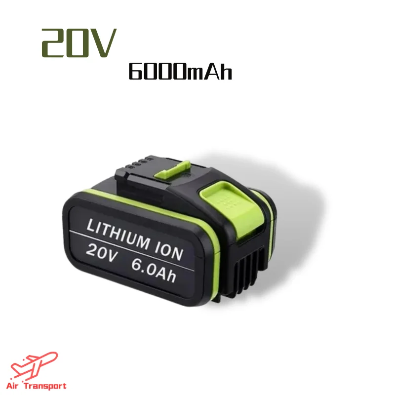 Литий-ионный аккумулятор WA3551 20 в, 6,0 Ач (подходит для WA3553, WX390, WX176, WX550, WX386, WX373) и других аккумуляторов для инструментов