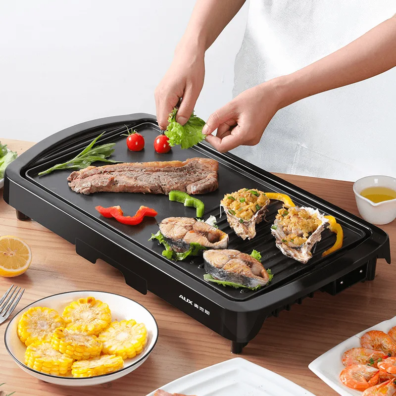 Корейский многофункциональный электрический бездымный гриль для барбекю