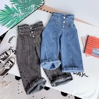 girl leggings kids baby%c2%a0long jean pants trousers 2022 loose spring summer cotton formal sport teenagers children clothing