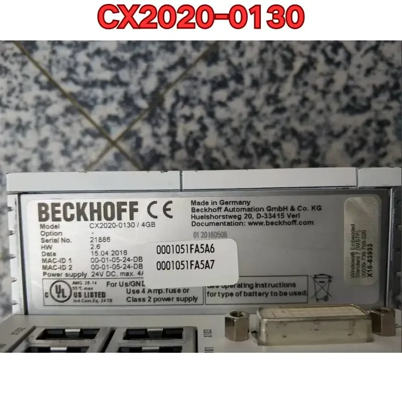 Подержанный модуль ПЛК контроллера Beckhoff CX2020-0130 проверенный нормальный