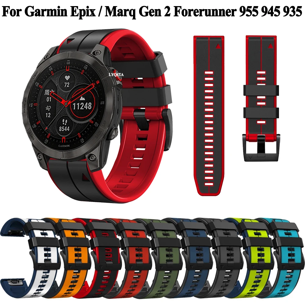 

Quickfit 22/26mm Strap For Garmin MARQ Epix Gen 2 Forerunner 955 945 Approach s62 s60 Instinct 2 Descent G1 Watch Band Bracelet