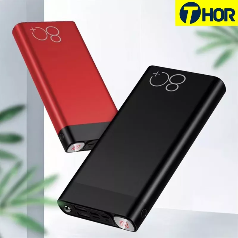 

NEW2023 80000mAh Power Bank Quick Charge 2USB Large Capacity Fast Charging Portable Powerbank for Samsung Xiaomi Mi IPhone Free