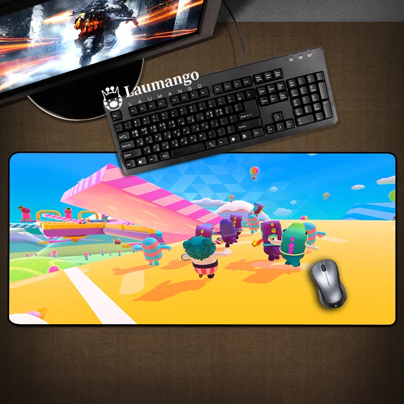 

Fall Cuys Rubber Keyboard Anime Mouse Pad Ped Gamer Cabinet Computer Xxl Carpet Large Mats Gaming Mousepad Accessories Mause Mat