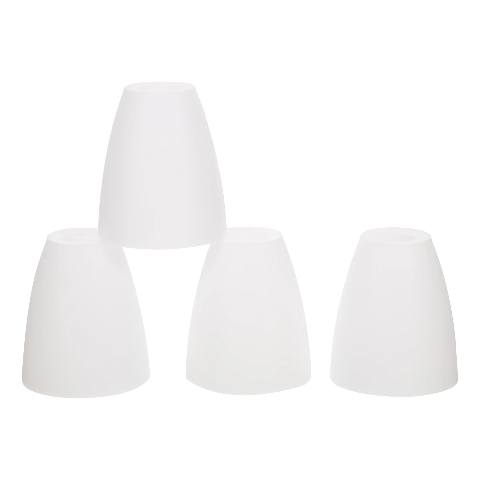 

4Pcs Simple Plastic Lampshade Chandelier Lamp Cover Light Shade for Home White