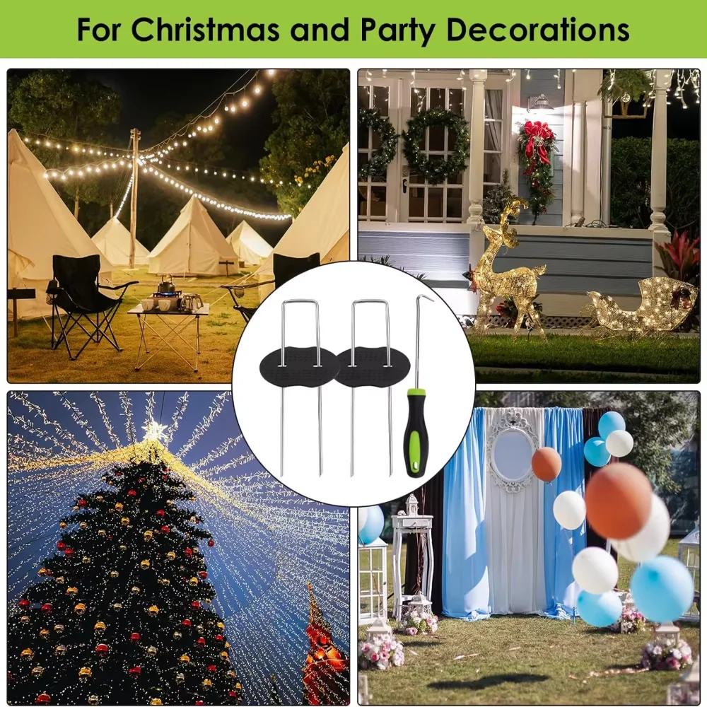 60-упаковку важких садових кілочків – U-подібні металеві садові скоби з гострими