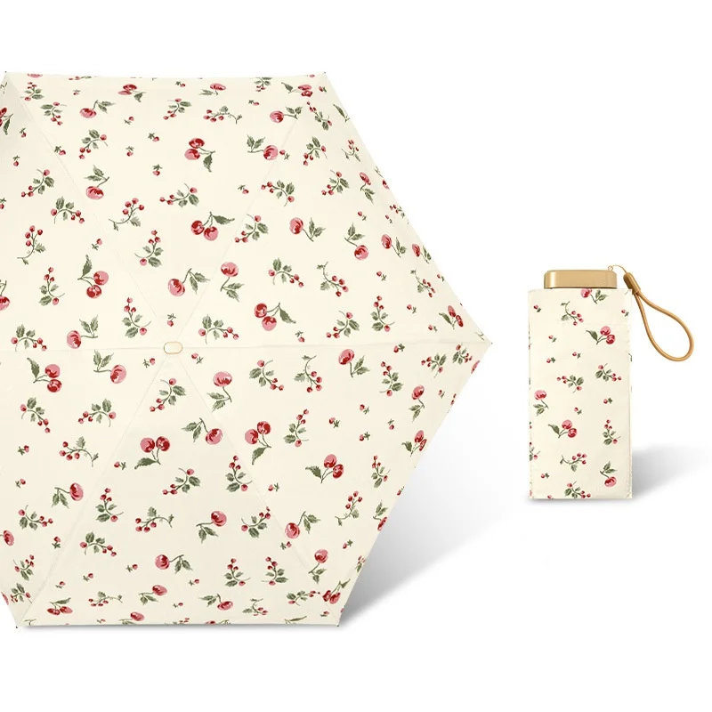 

Ручной мини-зонтик, розовый зонтик для картины маслом, розовый с разноцветными цветами, Зонтик для путешествий для женщин