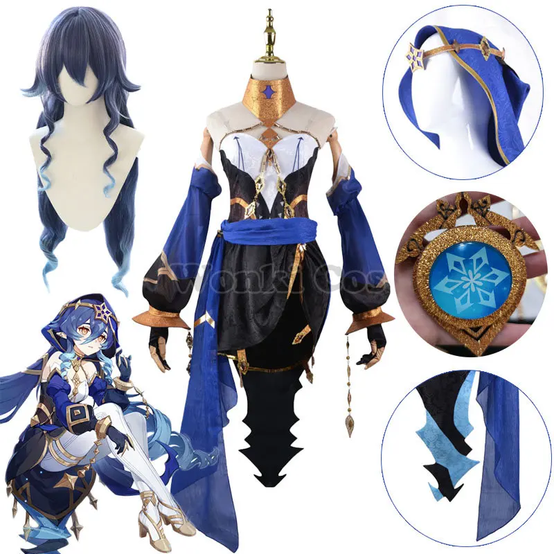 

Костюм для косплея Layla Game Genshin Impact, новинка, парик Layla, платье из волос, полный комплект, костюмы для косплея, наряды