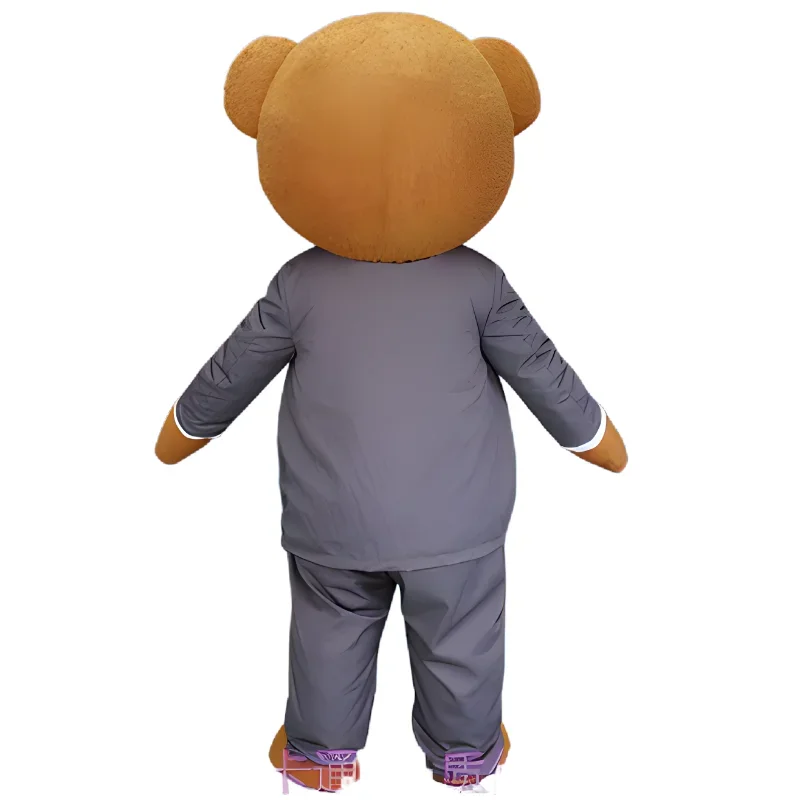 Взрослый джентльмен плюшевый мишка костюм талисмана для карнавальной вечеринки