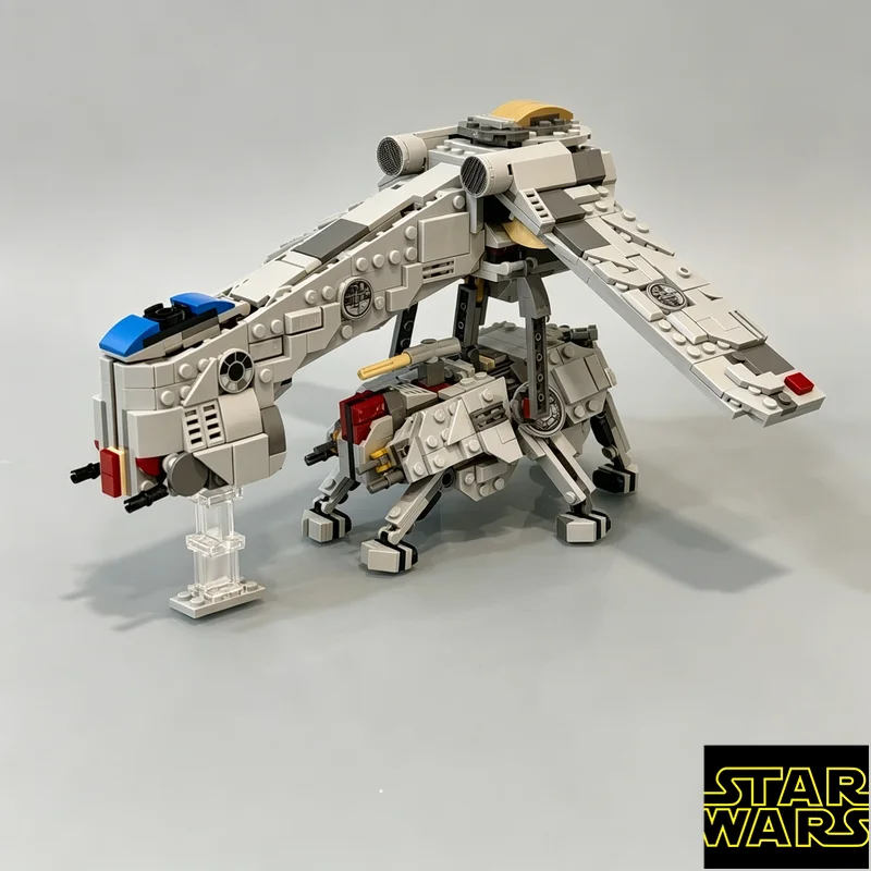 Фото 751 деталь MOC: Космический корабль-десантник и шагоход AT-TE, конструктор среднего масштаба, подарки на Рождество №1