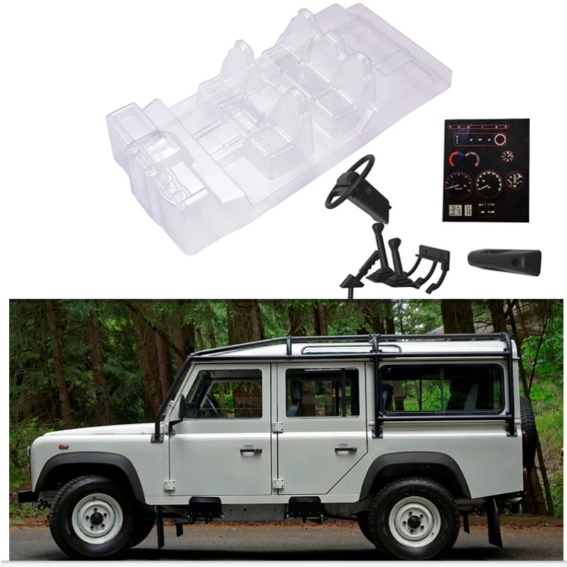 

RC Car Upgrade Traxxas Trx4 Body Shell Transparent Simulation Interior for 1/10 RC Crawler TRX4 Land Rover Defender 4wd D110 D90