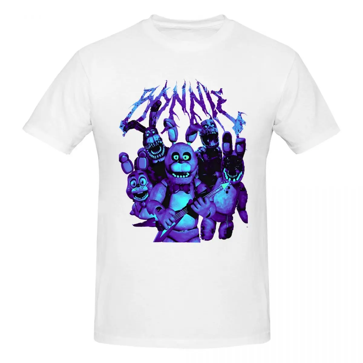 Футболка F-Fnaf мужская с коротким рукавом крутая тенниска из хлопка майка круглым
