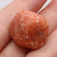 orange moonlight aura crystal stone irregular bead ornament craft pendantdiy healing natural stone mineral jewelry home decor1pc