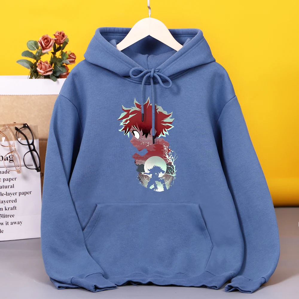 

My Hero Academia Anime Izuku Mikdoriya Printing Women Hoodie Fashion Harajuku Hoody Loose Casual Clothes Autumn Fleece Hooded