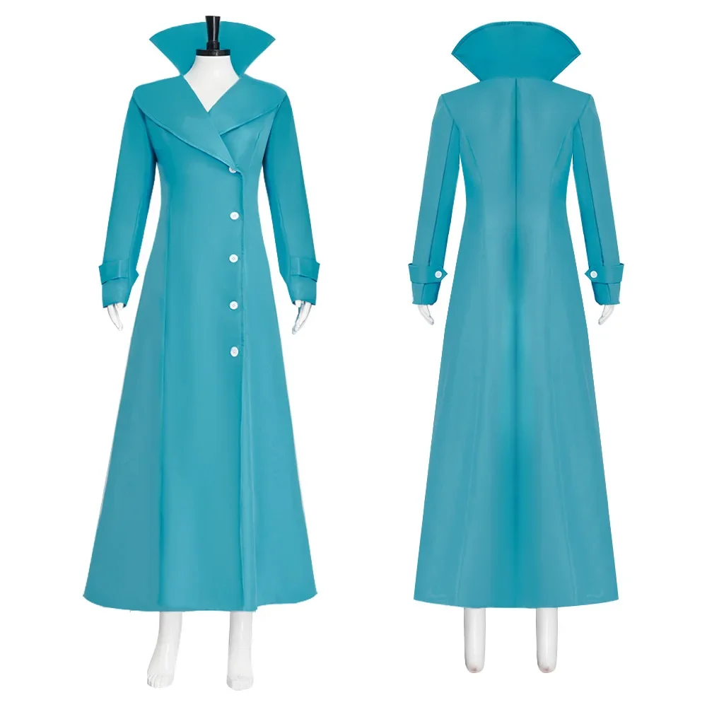 Женский костюм на Хэллоуин вечерний плащ Люси Уайлд синяя длинная куртка для