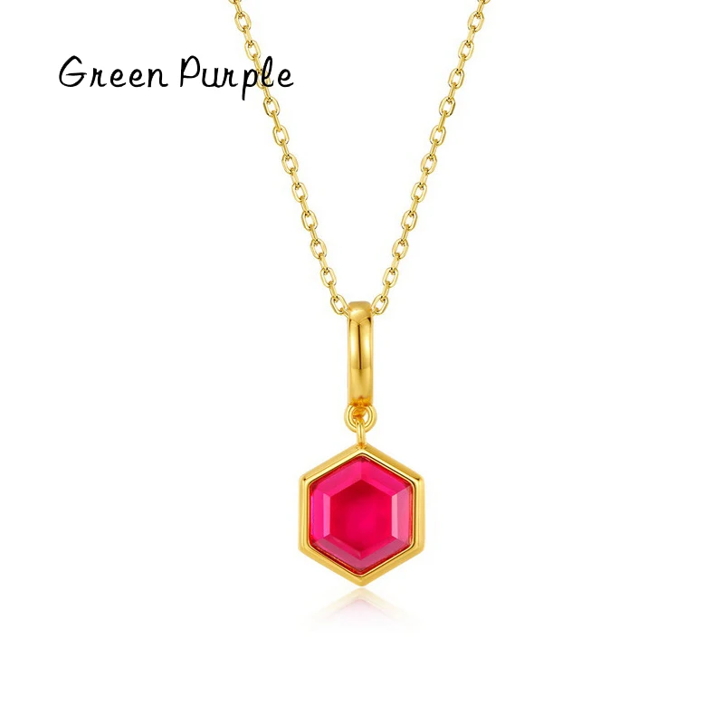 

Necklace Real s925 Sterling Silver Exquisite Natural Red Crystal Luxury Necklace Pendant For Women Fine Jewelry Gifts CN1309