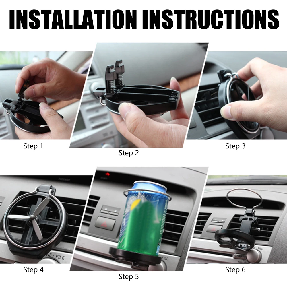 

2021 Автомобильный держатель для напитков с маленьким охлаждающим вентилятором, универсальные аксессуары для интерьера, держатель для бутыл...