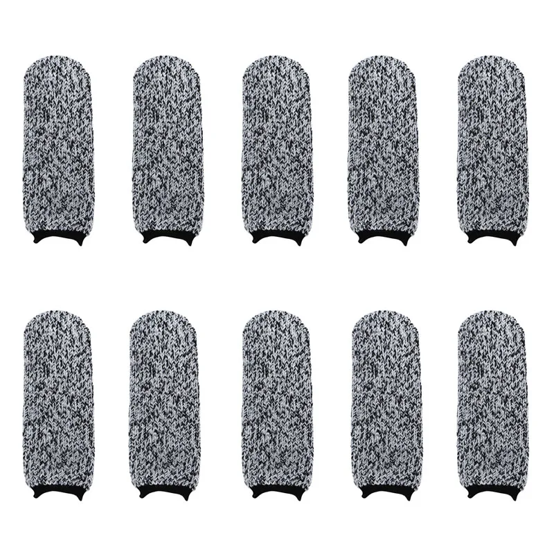 

10 шт., устойчивые к порезам защита для напальчников, 5-уровневые высокопроизводительные перчатки с защитой от порезов, перчатки для пальцев в кухне, для работы на открытом воздухе