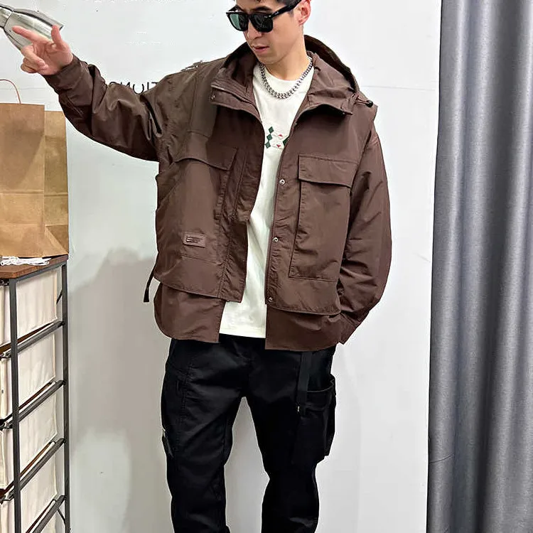 Весенне-осенние искусственные двухсекционные пальто для мужчин популярное